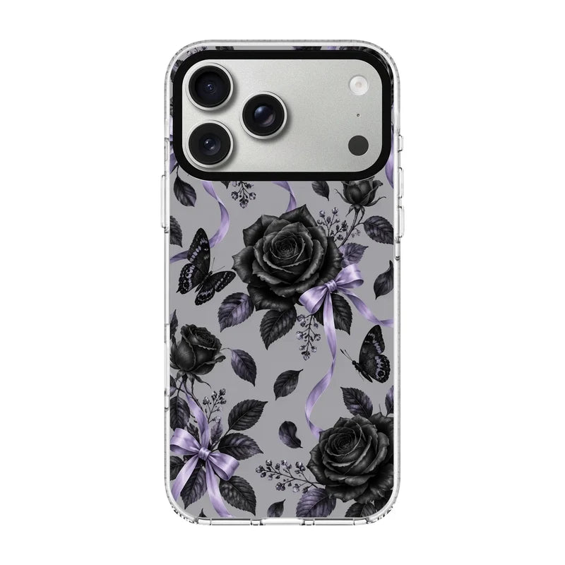 MIDNIGHT ROSE-Clear Kılıf MagSafe Özellikli - iPhone 18 Pro Max