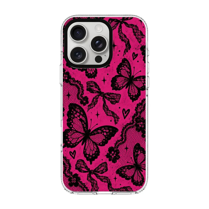PINK NOIR-Clear Kılıf MagSafe Özellikli - iPhone 15 Pro