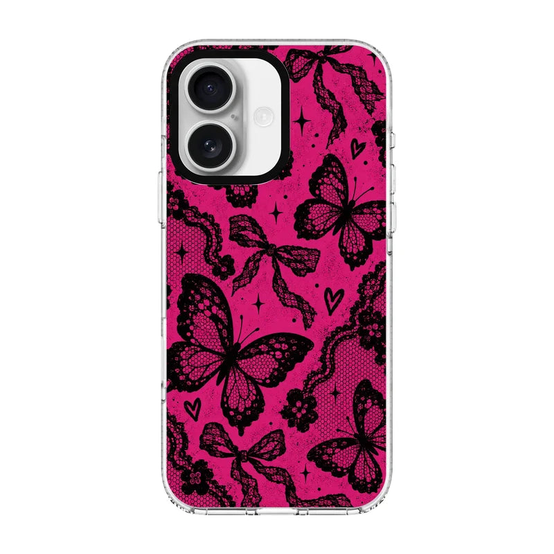 PINK NOIR-Clear Kılıf MagSafe Özellikli - iPhone 16