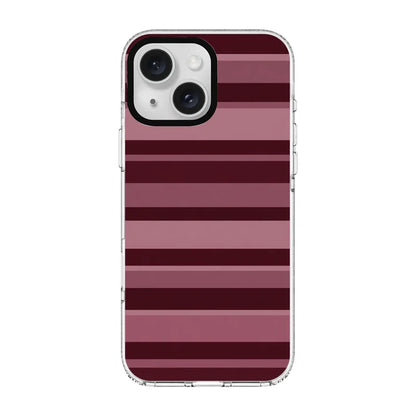 ROSEWOOD STRIPES-Clear Kılıf MagSafe Özellikli - iPhone 12
