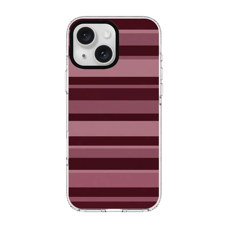 ROSEWOOD STRIPES-Clear Kılıf MagSafe Özellikli - iPhone 13