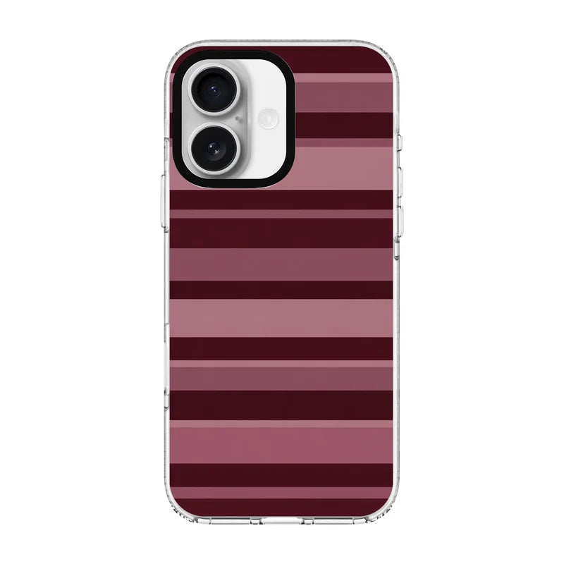 ROSEWOOD STRIPES-Clear Kılıf MagSafe Özellikli - iPhone 17