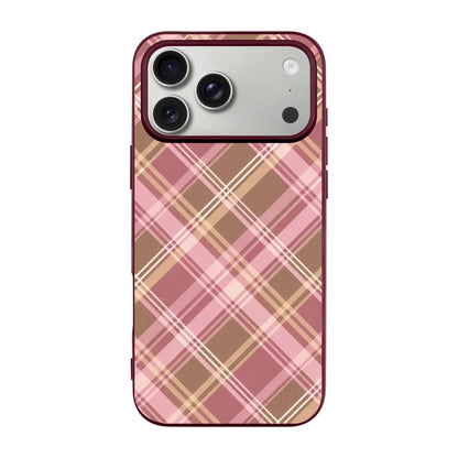 ROSY PLAID-Ultra Silikon Kılıf-iPhone 18 Pro