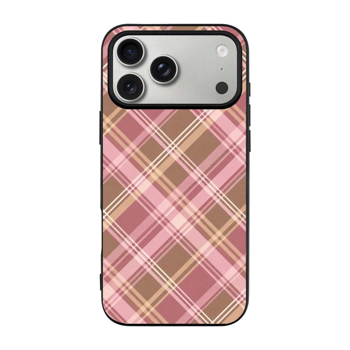 ROSY PLAID-Ultra Silikon Kılıf-iPhone 18 Pro