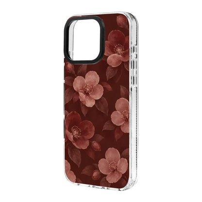BURGUNDY BLOOM-Clear Kılıf MagSafe Özellikli - iPhone 17e