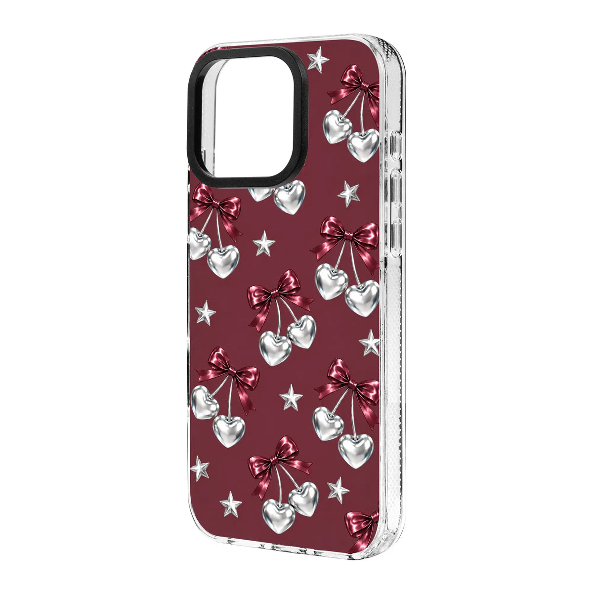 BURGUNDY CHARM-Clear Kılıf MagSafe Özellikli - iPhone 13 Pro