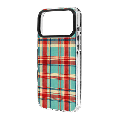 CORAL PLAID-Clear Kılıf MagSafe Özellikli - iPhone 17 Pro Max
