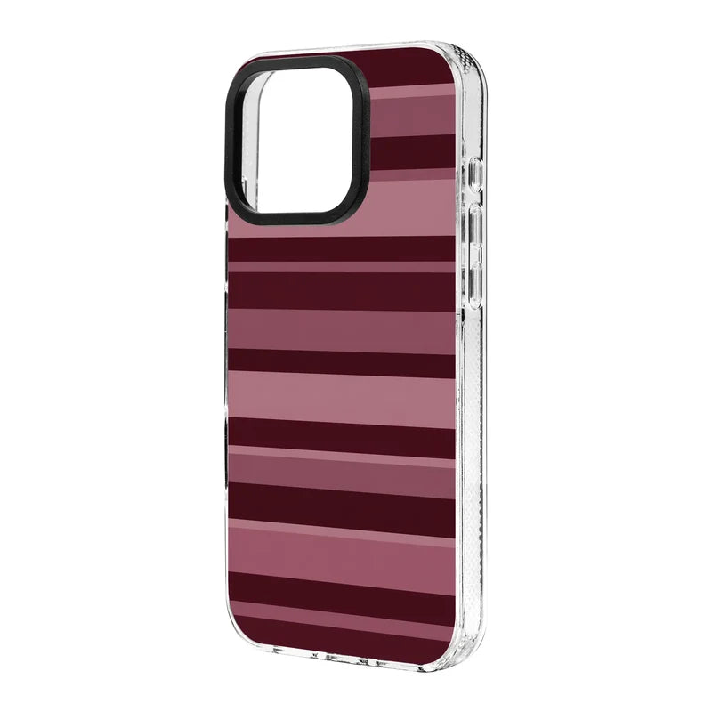 ROSEWOOD STRIPES-Clear Kılıf MagSafe Özellikli - iPhone 15 Plus
