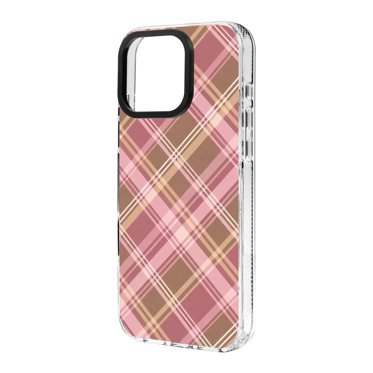 ROSY PLAID-Clear Kılıf MagSafe Özellikli - iPhone 16 Plus