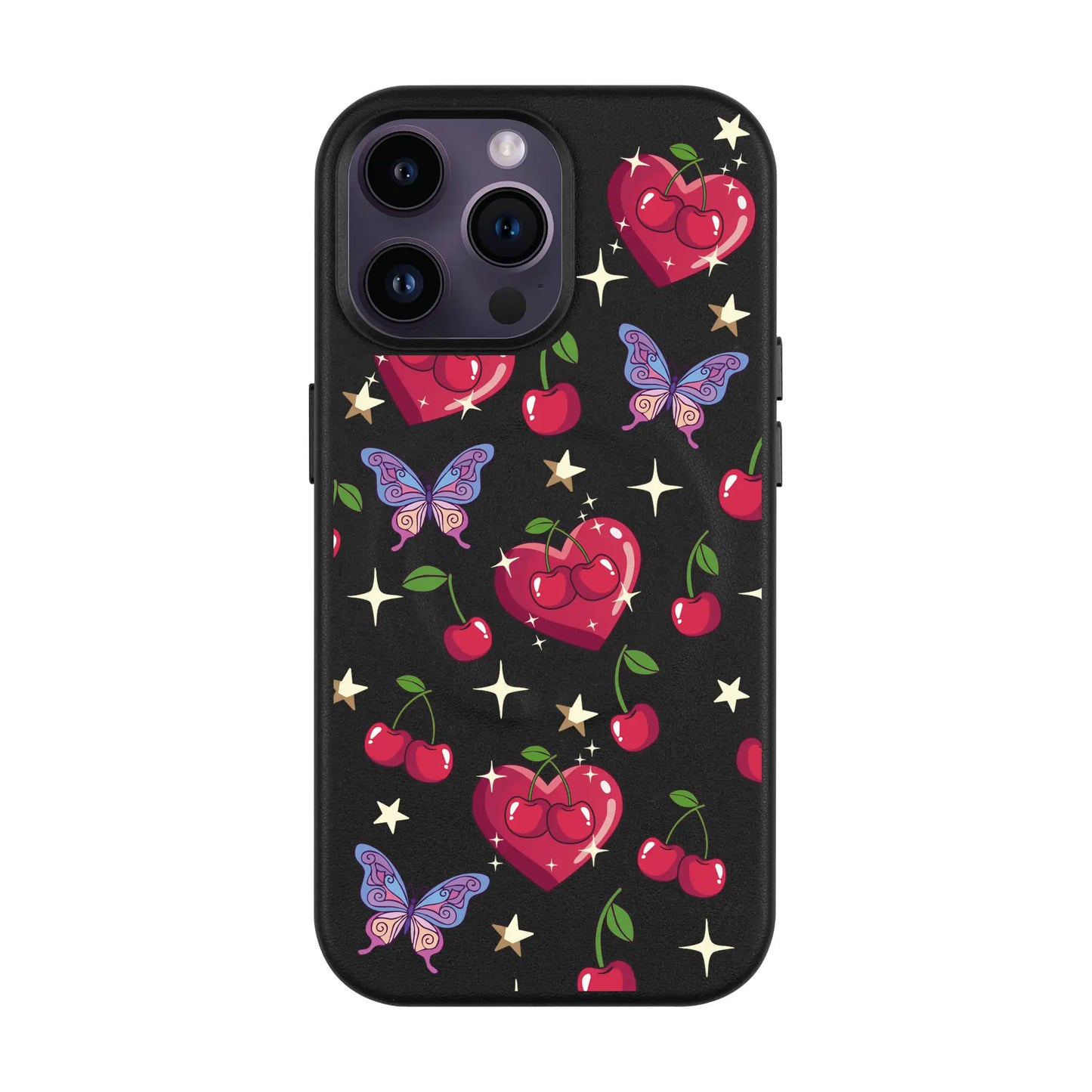 HEART GARDEN-Leather Kılıf MagSafe Özellikli - iPhone 14 Pro Max