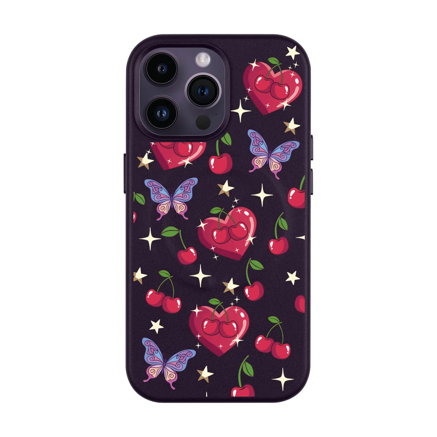 HEART GARDEN-Leather Kılıf MagSafe Özellikli - iPhone 14 Pro Max