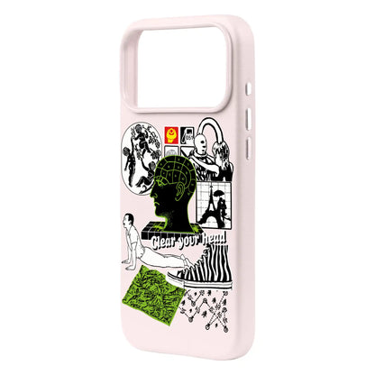 CLEAR YOUR HEAD-Signature Leather Kılıf MagSafe Özellikli - iPhone 17 Pro