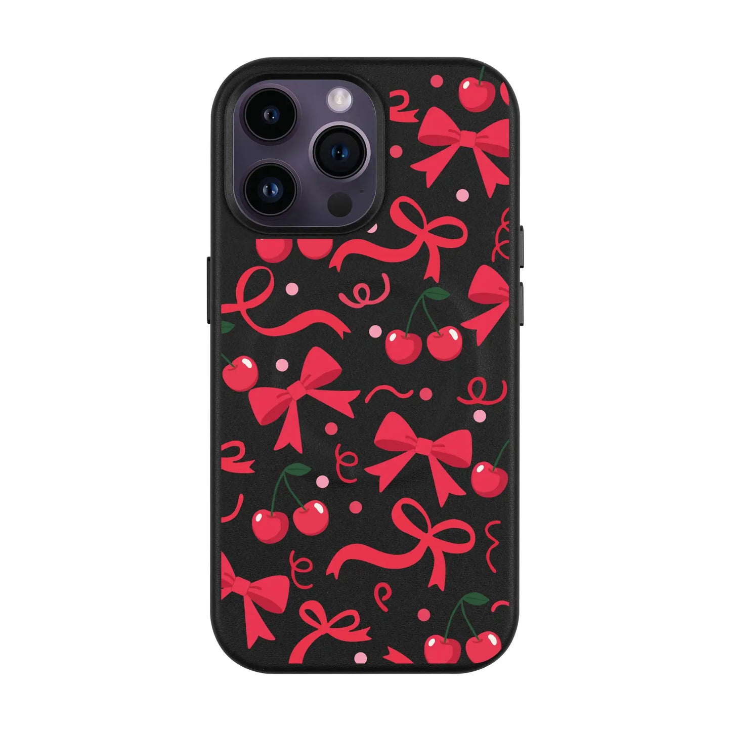 CHERRY RIBBON-Leather Kılıf MagSafe Özellikli - iPhone 14 Plus