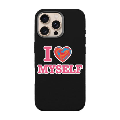 I LOVE MYSELF-Leather Premium Kılıf MagSafe Özellikli - iPhone 16 Pro Max