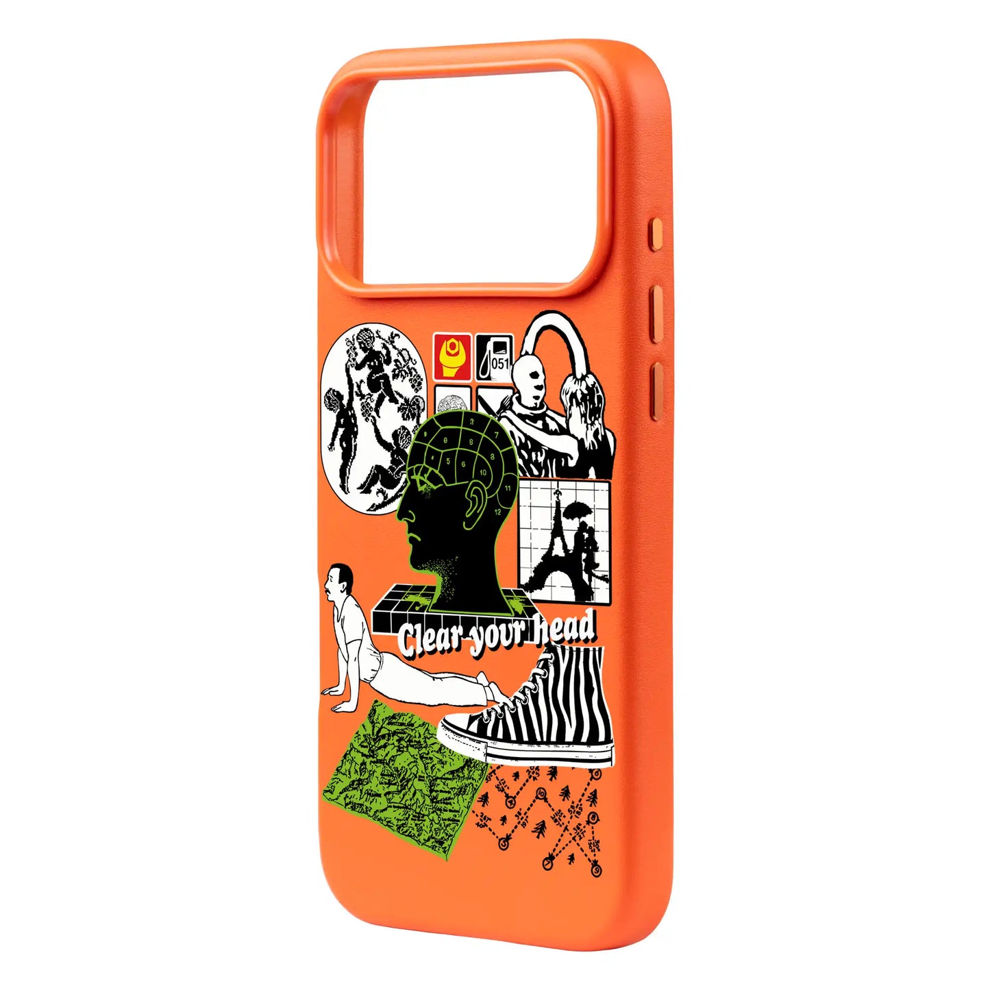 CLEAR YOUR HEAD-Signature Leather Kılıf MagSafe Özellikli - iPhone 17 Pro