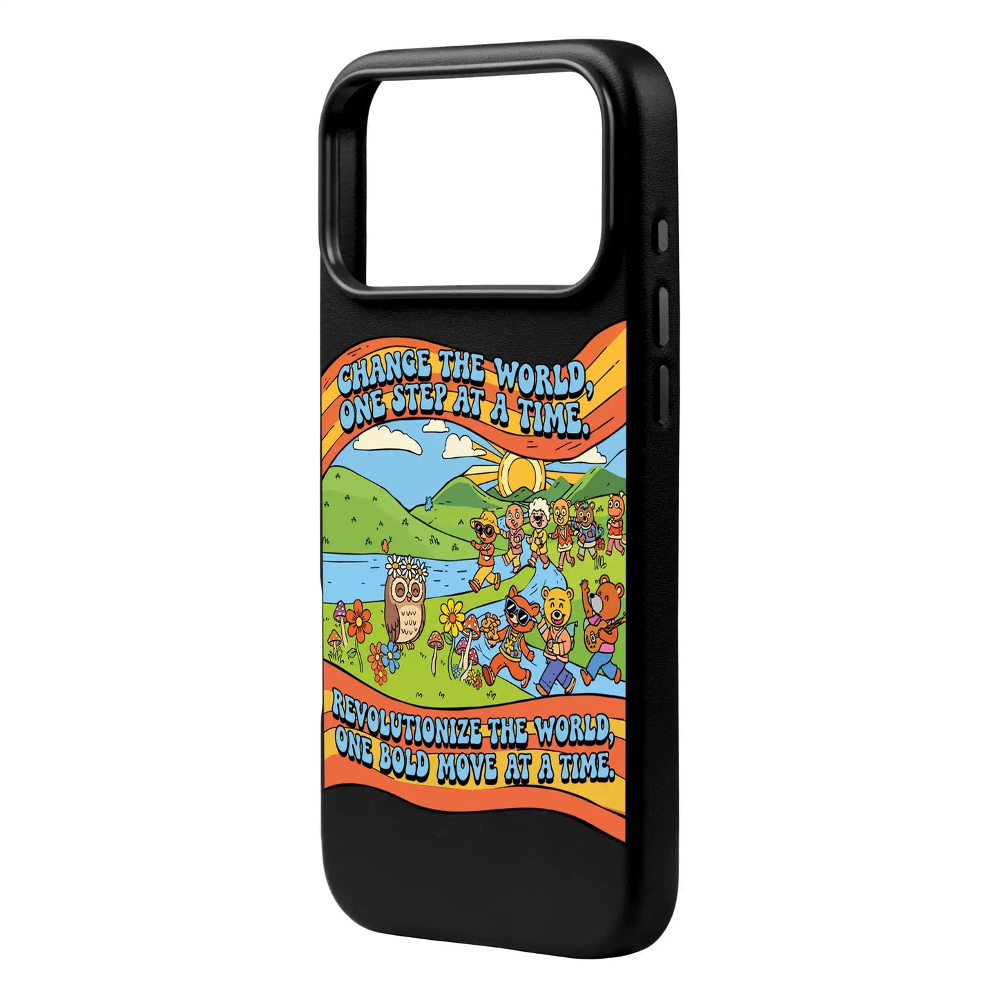 CHANGE THE WORLD-Signature Leather Kılıf MagSafe Özellikli - iPhone 17