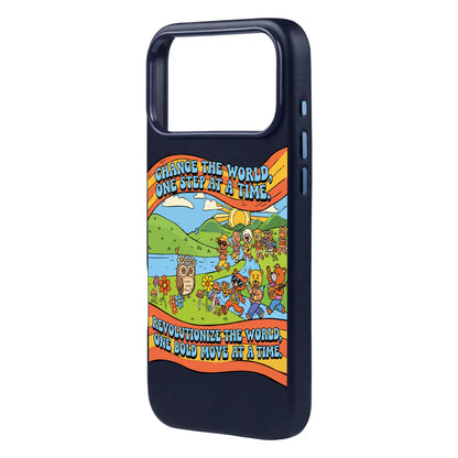 CHANGE THE WORLD-iPhone 17 Pro Max Signature Leather Kılıf MagSafe Özellikli