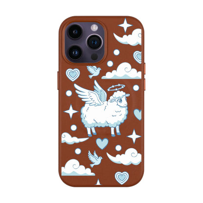 FLYING SHEEP-Leather Kılıf MagSafe Özellikli - iPhone 14 Plus