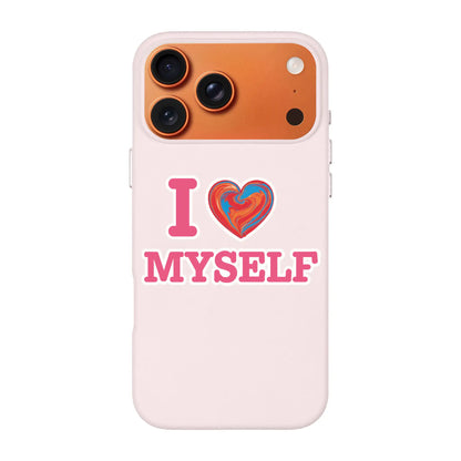 I LOVE MYSELF-Signature Leather Kılıf MagSafe Özellikli - iPhone 17 Pro