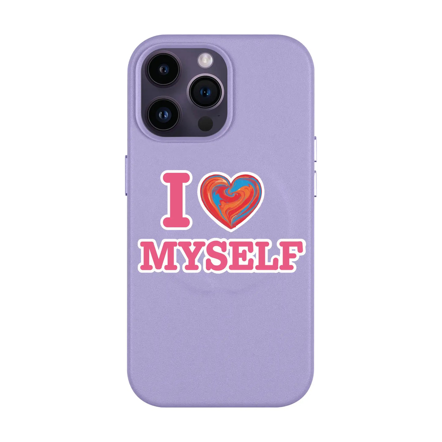 I LOVE MYSELF-Leather Kılıf MagSafe Özellikli - iPhone 14 Plus