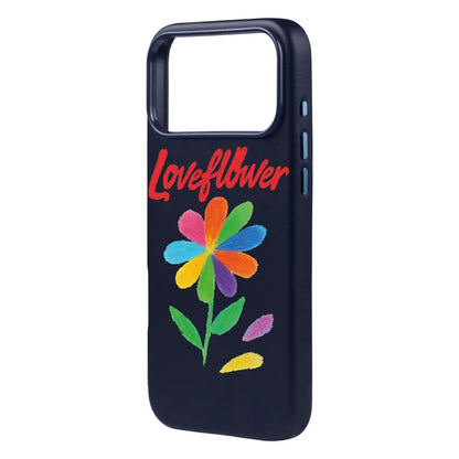LOVE FLOWER-iPhone 17 Pro Max Signature Leather Kılıf MagSafe Özellikli