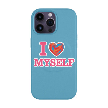 I LOVE MYSELF-Leather Kılıf MagSafe Özellikli - iPhone 14 Plus