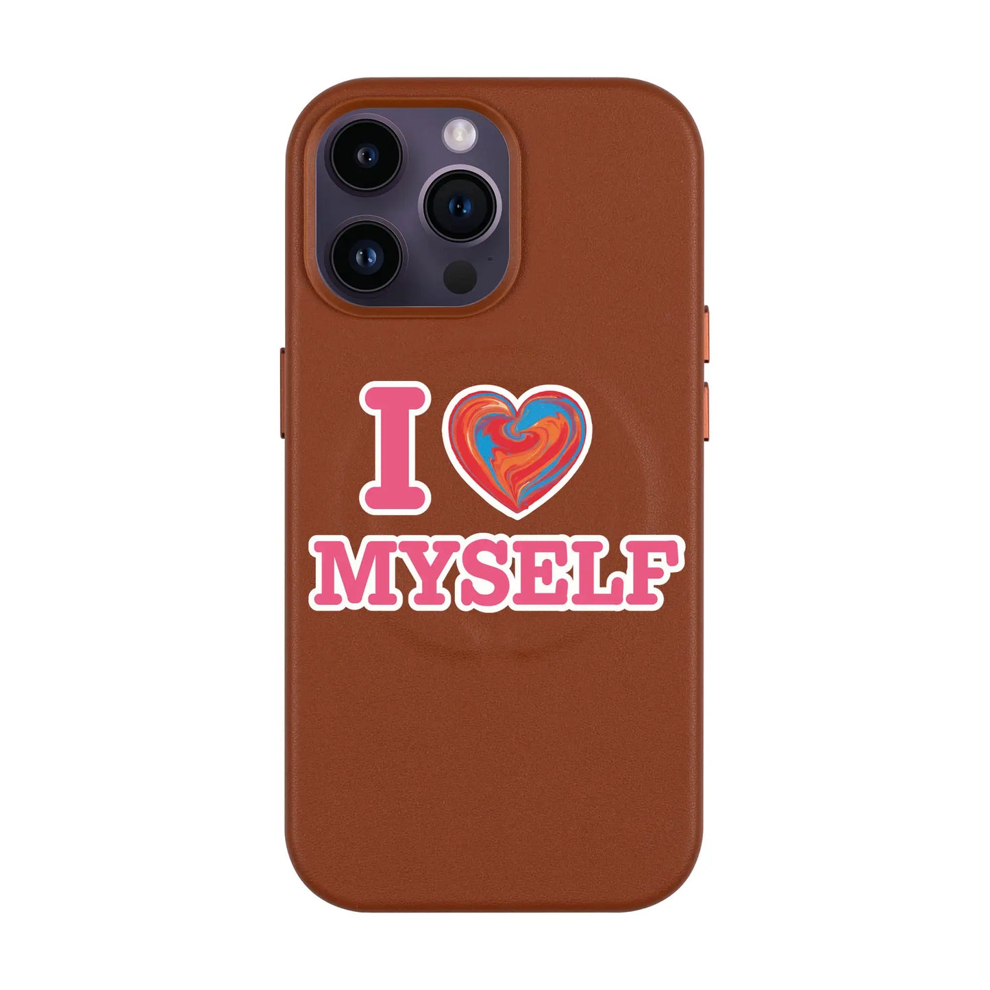 I LOVE MYSELF-Leather Kılıf MagSafe Özellikli - iPhone 14 Pro Max