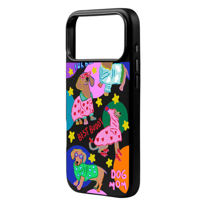 DOG MOM-Signature Leather Kılıf MagSafe Özellikli - iPhone 17 Pro