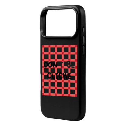 DON'T BE CLICHE-Signature Leather Kılıf MagSafe Özellikli - iPhone 17 Pro