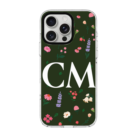 KİŞİYE ÖZEL LITTLE BLOSSOMS ORMAN YEŞİLİ-Clear Kılıf MagSafe Özellikli - iPhone 12 Pro Max