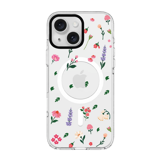 KİŞİYE ÖZEL LITTLE BLOSSOMS ŞEFFAF-Clear Kılıf MagSafe Özellikli - iPhone 11