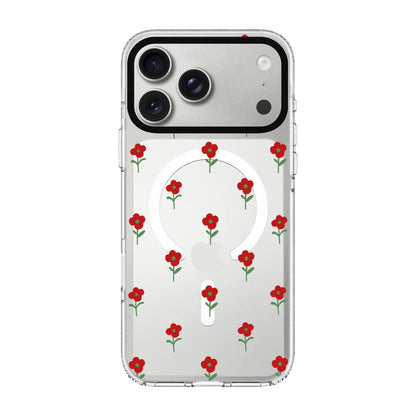 FLOWER POWER-Clear Kılıf MagSafe Özellikli - iPhone 17 Pro Max