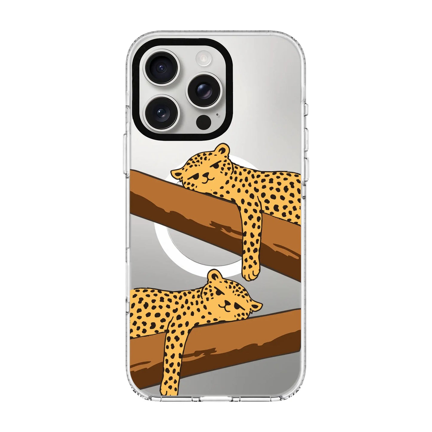 LEOPARD SIESTA-Clear Kılıf MagSafe Özellikli - iPhone 16 Pro Max