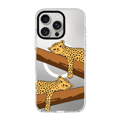 LEOPARD SIESTA-Clear Kılıf MagSafe Özellikli - iPhone 16 Pro Max