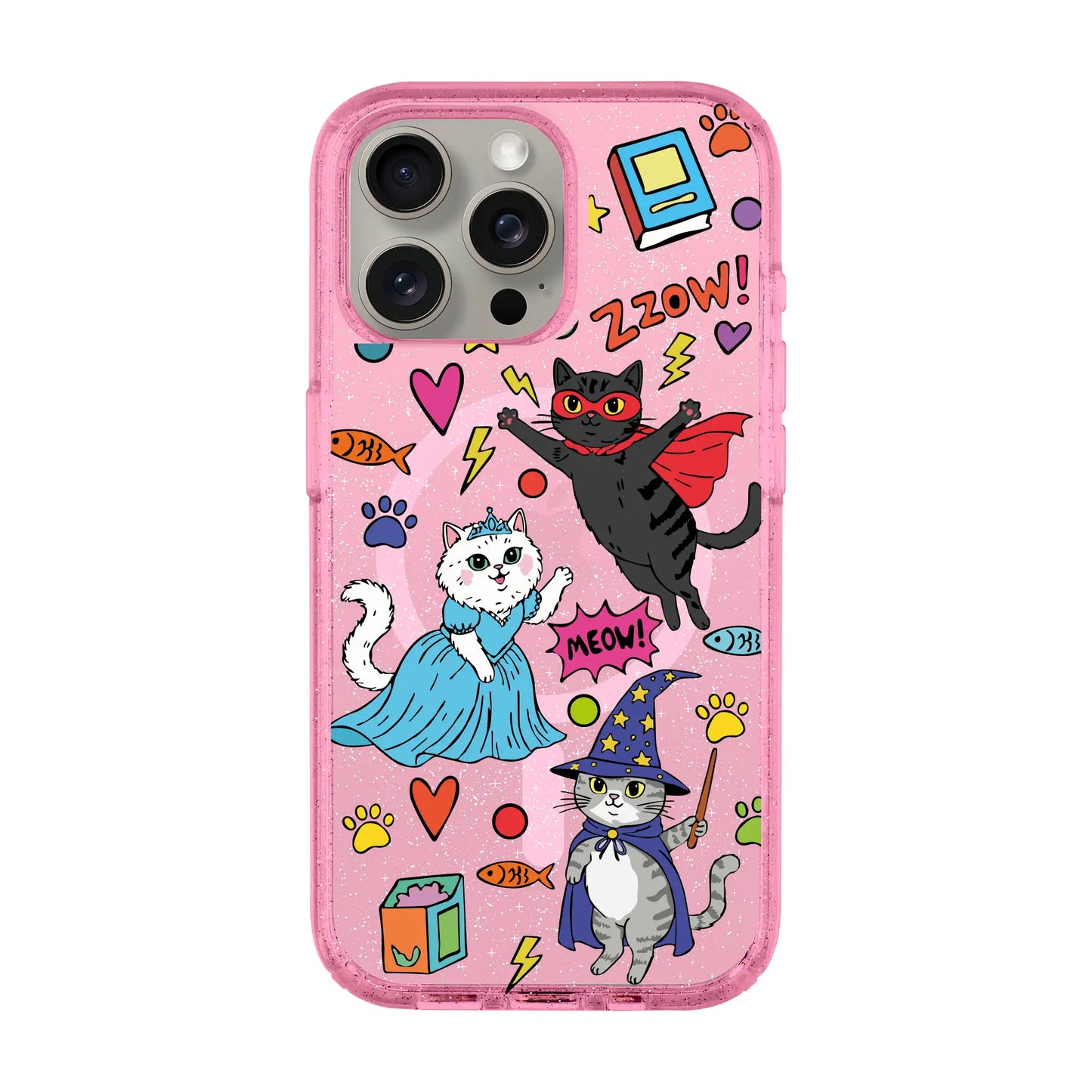 FANTASTIC CATS-iPhone 14 Plus Shiny Kılıf MagSafe Özellikli