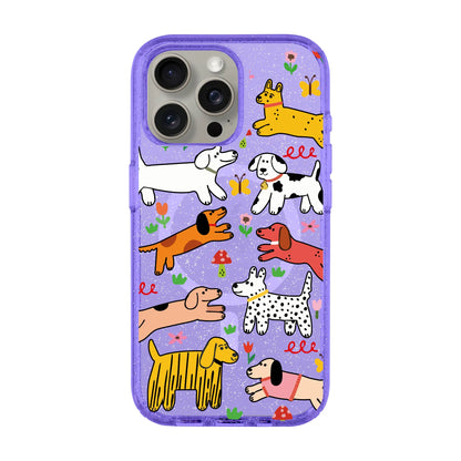 CHEERFUL DOGS-iPhone 15 Plus Shiny Kılıf MagSafe Özellikli