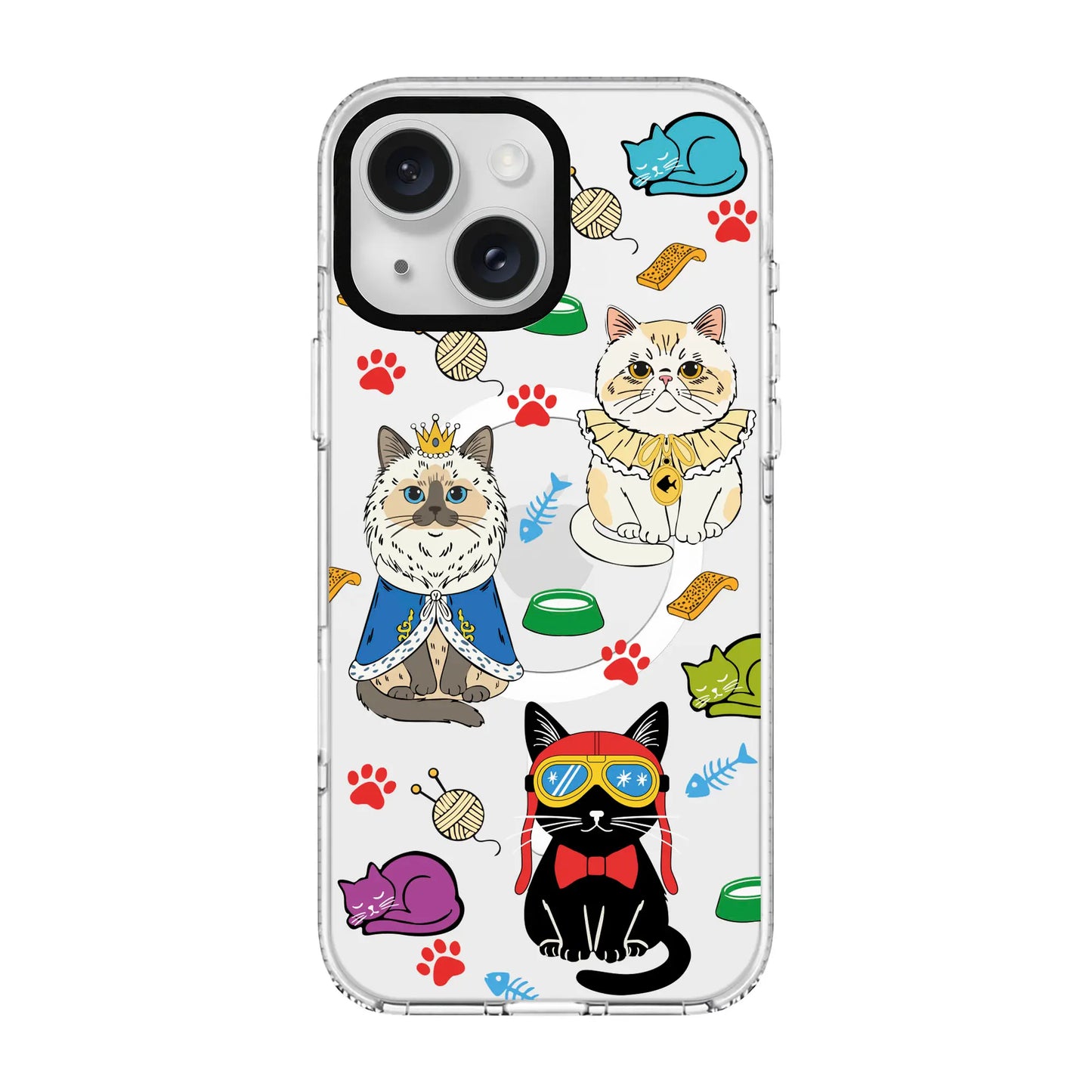 ROYAL CATS-Clear Kılıf MagSafe Özellikli - iPhone 14 Plus