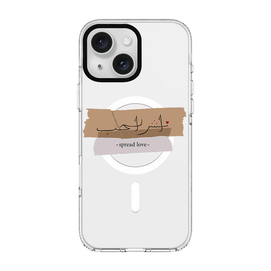 SPREAD LOVE-Clear Kılıf MagSafe Özellikli - iPhone 15 Plus