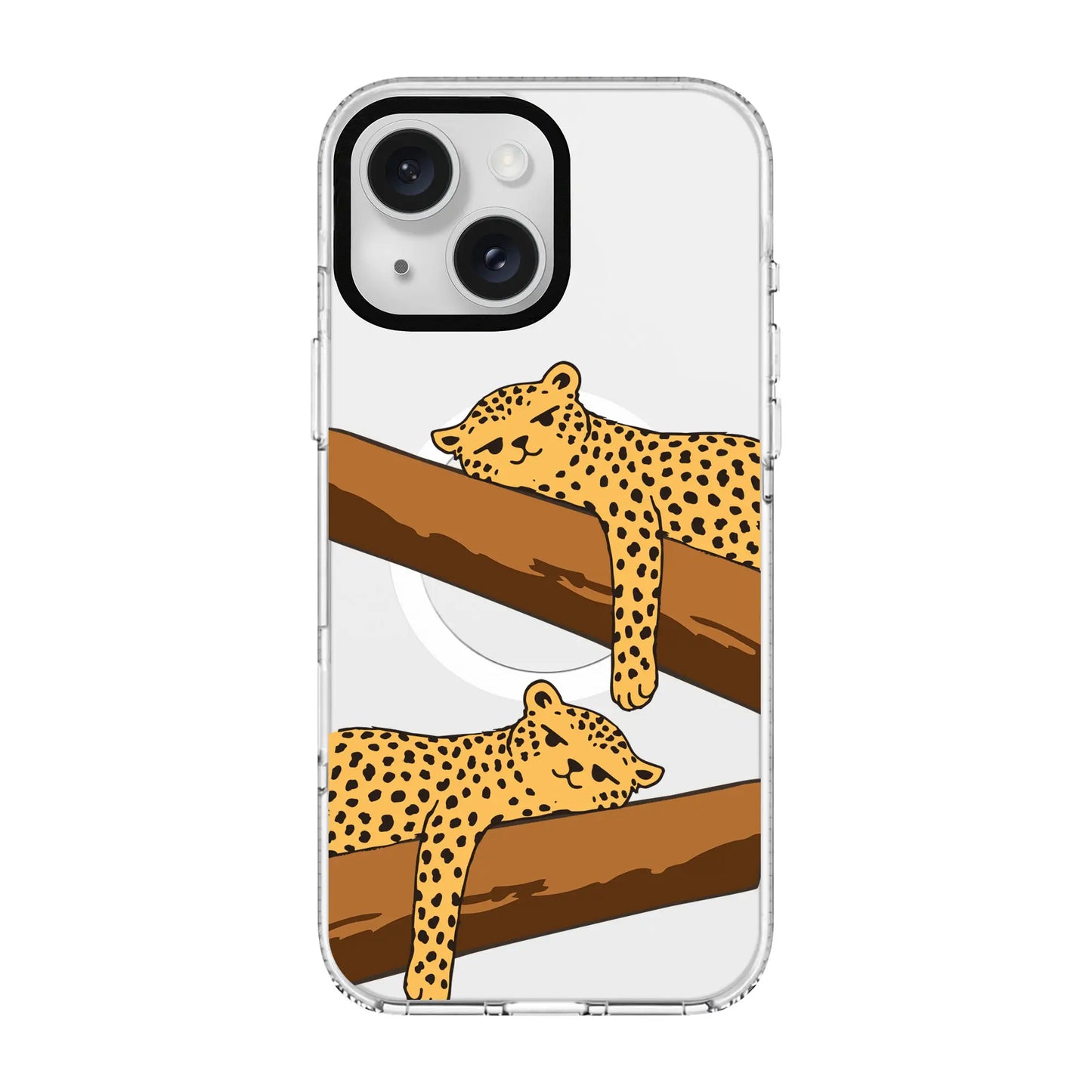 LEOPARD SIESTA-Clear Kılıf MagSafe Özellikli - iPhone 15 Plus