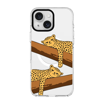LEOPARD SIESTA-Clear Kılıf MagSafe Özellikli - iPhone 15 Plus