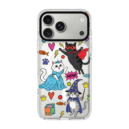 FANTASTIC CATS-Clear Kılıf MagSafe Özellikli - iPhone 17 Pro