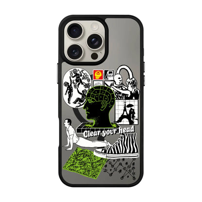 CLEAR YOUR HEAD-Blur Kılıf MagSafe Özellikli - iPhone 15 Pro Max