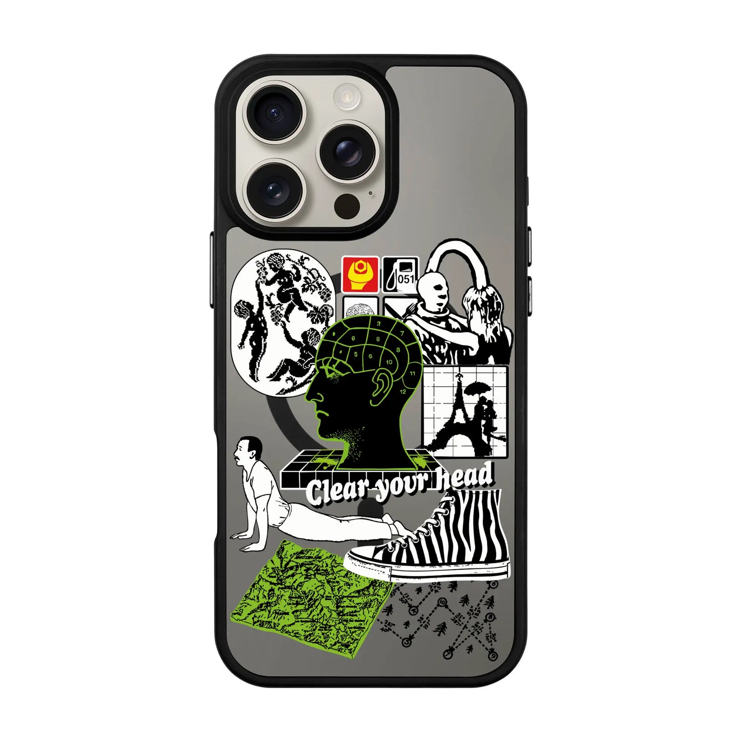 CLEAR YOUR HEAD-Blur Kılıf MagSafe Özellikli - iPhone 15 Pro