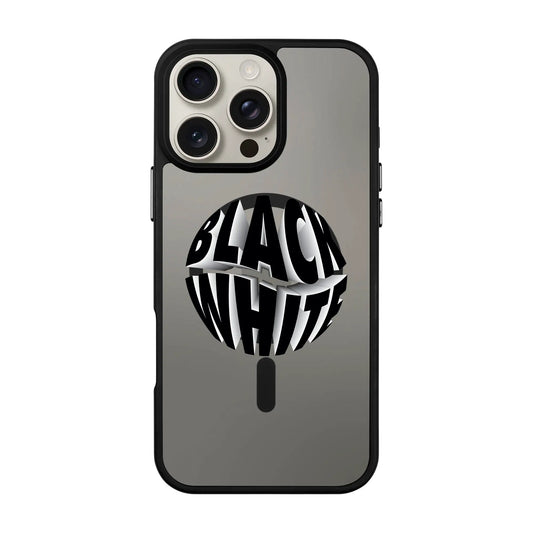 BLACK WHITE-Blur Kılıf MagSafe Özellikli - iPhone 16