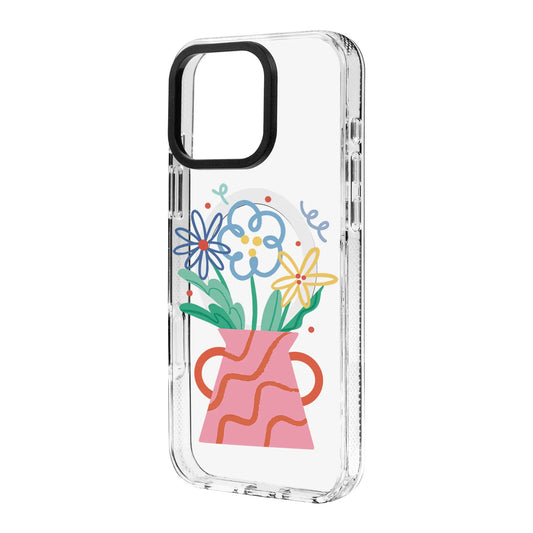 PINK VASE-Clear Kılıf MagSafe Özellikli - iPhone 17e