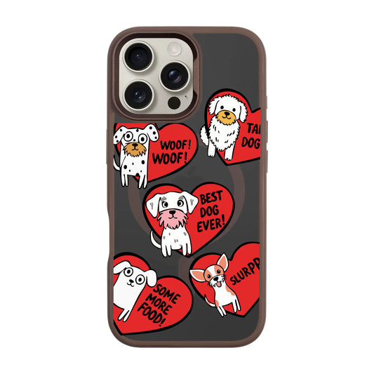 DOGS WITH HEARTS-iPhone 16 Pro Rise Kılıf MagSafe Özellikli