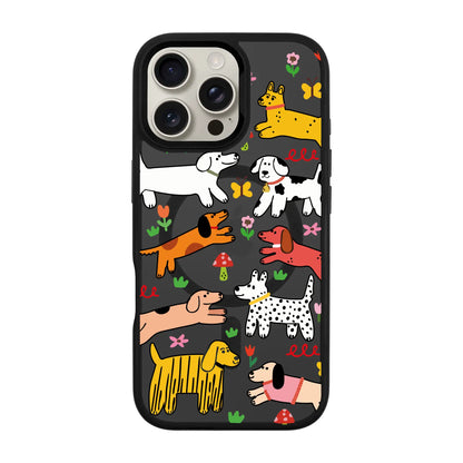 CHEERFUL DOGS-iPhone 16 Pro Rise Kılıf MagSafe Özellikli