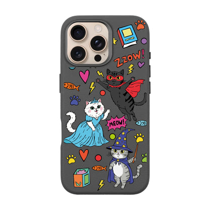 FANTASTIC CATS-Leather Premium Kılıf MagSafe Özellikli - iPhone 15