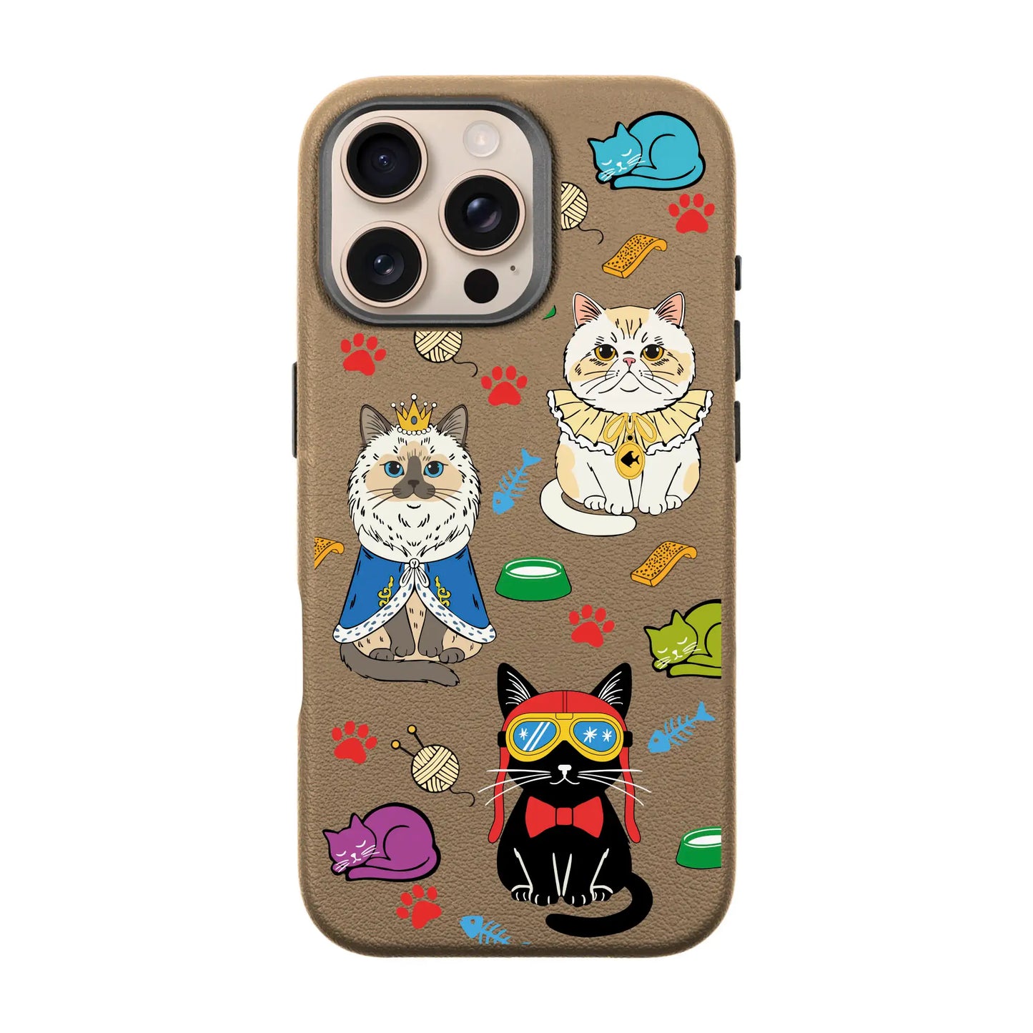 ROYAL CATS-Leather Premium Kılıf MagSafe Özellikli - iPhone 16 Pro Max