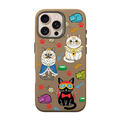 ROYAL CATS-Leather Premium Kılıf MagSafe Özellikli - iPhone 16 Pro